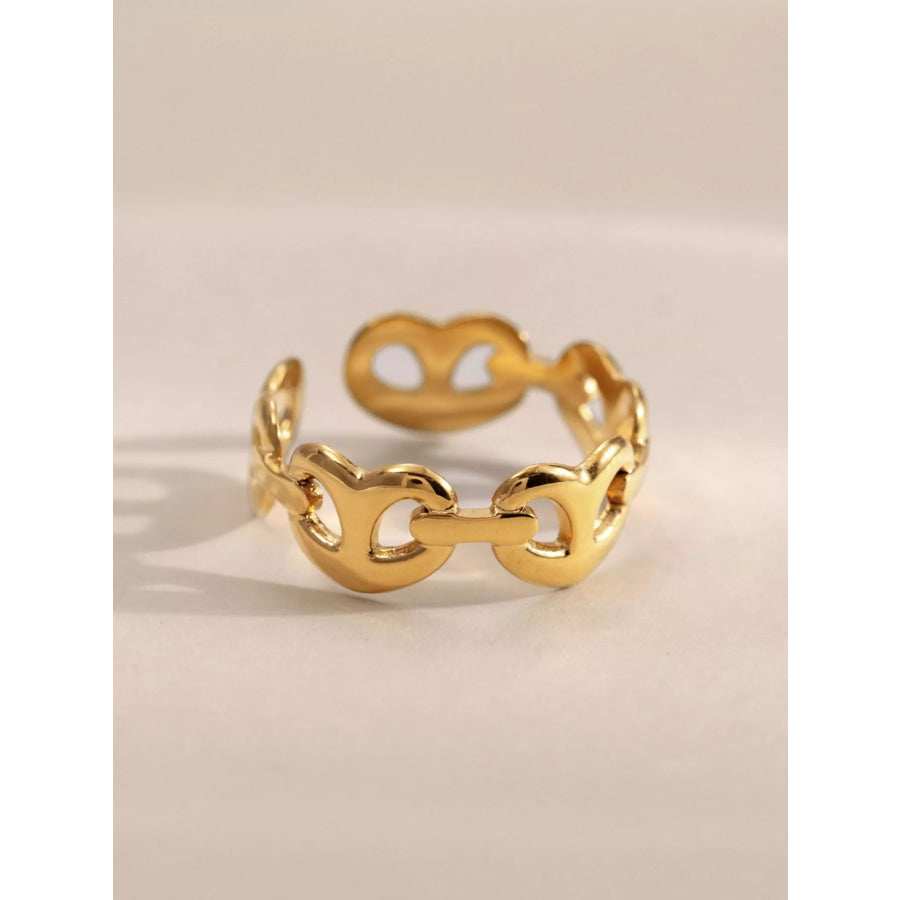 18K Gold-Plated Open Ring Gold / onesize Apparel and Accessories