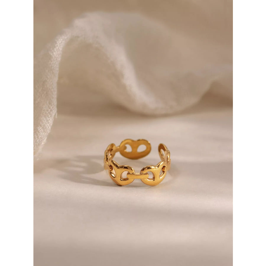 18K Gold-Plated Open Ring Gold / onesize Apparel and Accessories
