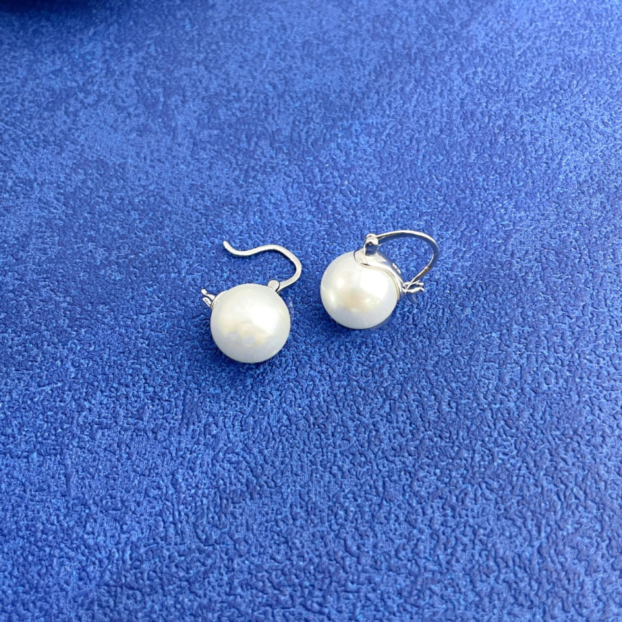 18K Gold-Plated Pearl Earrings Apparel and Accessories