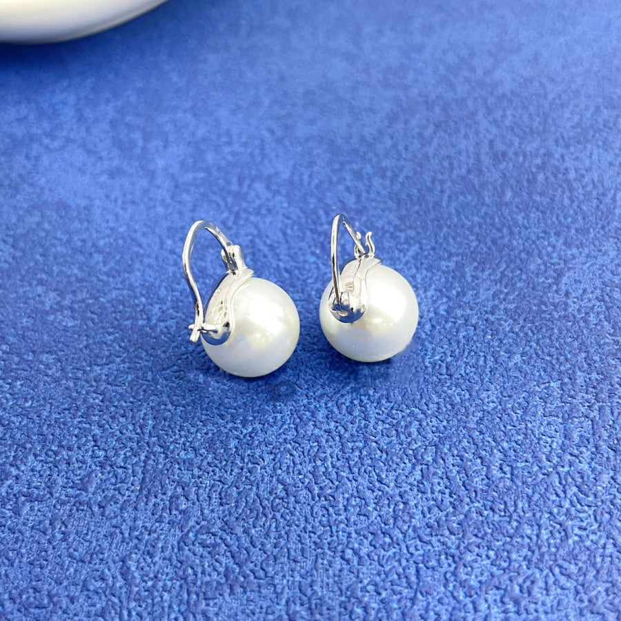 18K Gold-Plated Pearl Earrings Apparel and Accessories