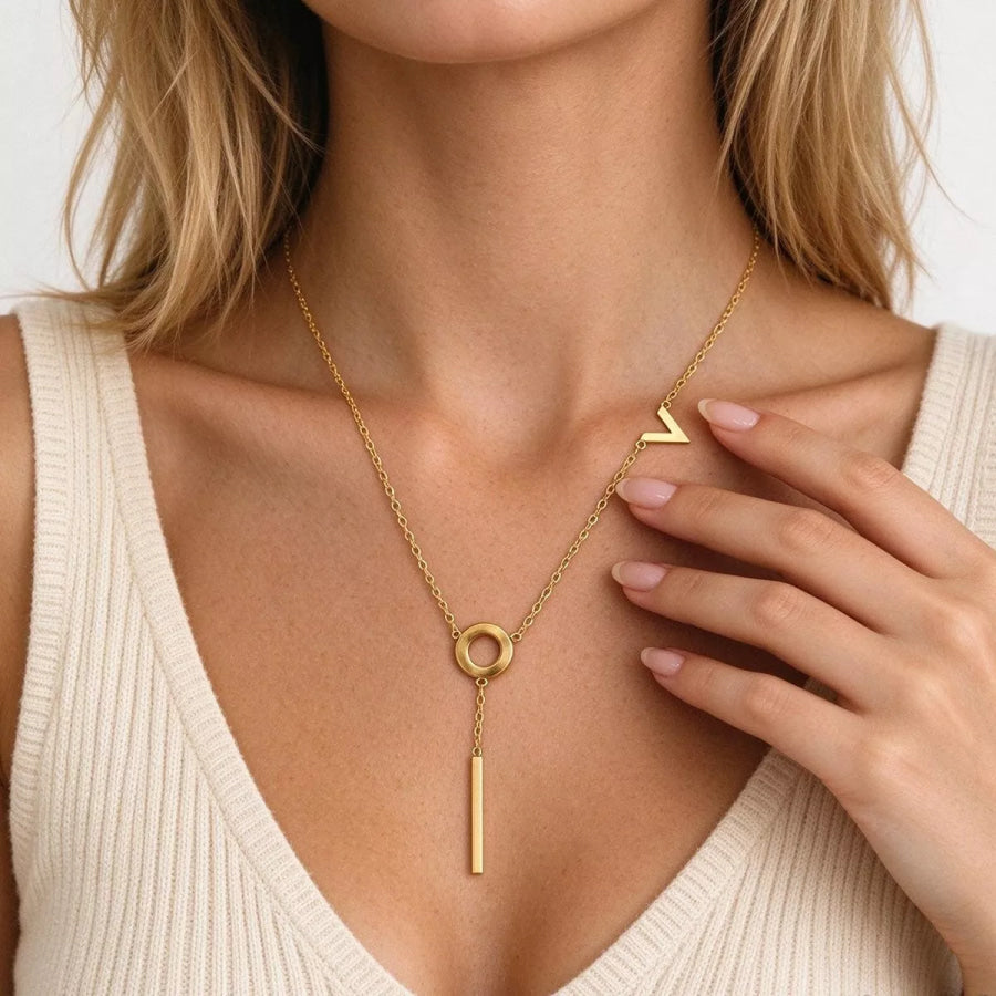 18K Gold-Plated Pendant Necklace Style B / onesize Apparel and Accessories