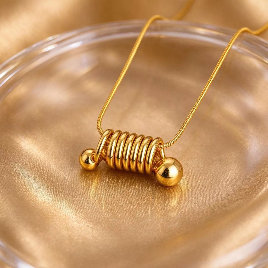 18K Gold-Plated Pendant Necklace Style D / onesize Apparel and Accessories