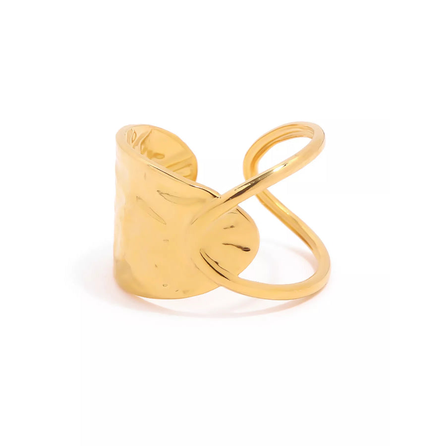 18K Gold-Plated Stainless Steel Irregular Open Ring Gold / onesize Apparel and Accessories