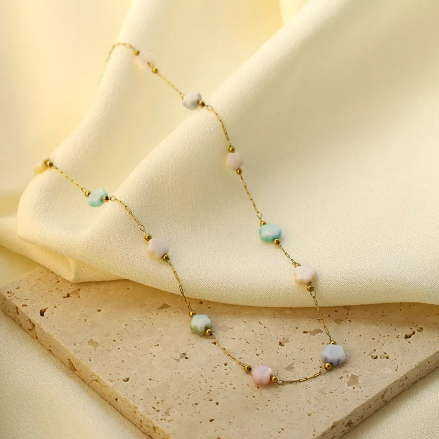 18K Gold-Plated Star Charm Necklace Gold / One Size Apparel and Accessories