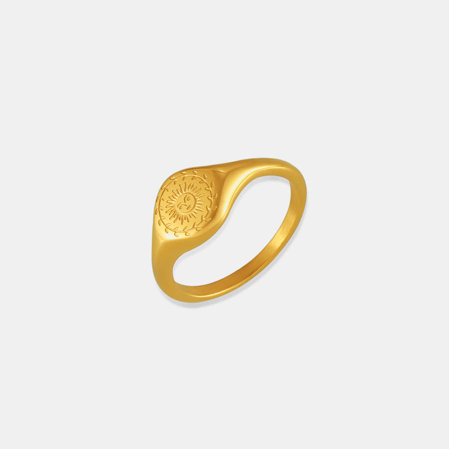 18K Gold-Plated Sun Ring Apparel and Accessories