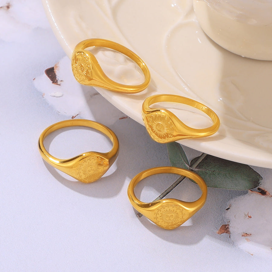 18K Gold-Plated Sun Ring Apparel and Accessories