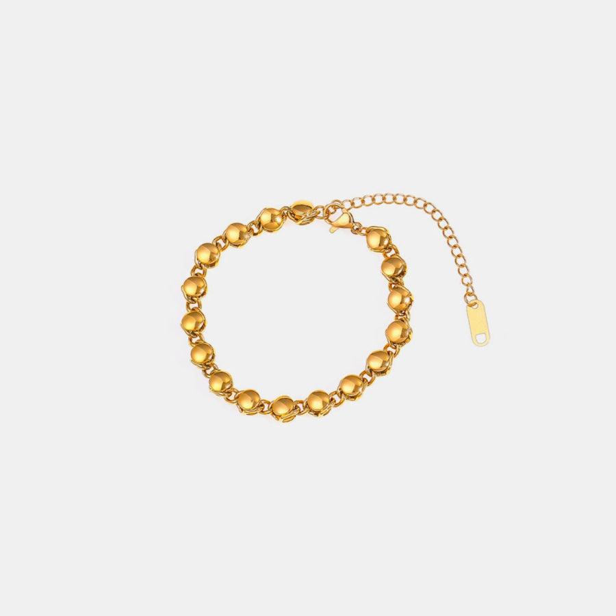 18K Gold-Plated Titanium Steel Bracelet Gold / One Size Apparel and Accessories