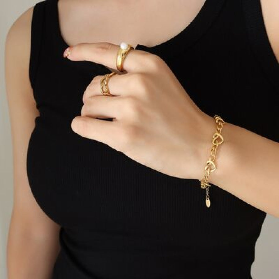18K Gold-Plated Titanium Steel Bracelet Style A / One Size Apparel and Accessories