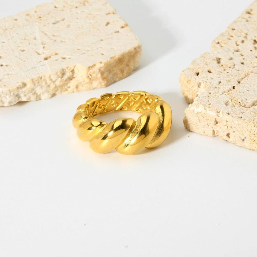 18K Gold Plated Twist Midi Ring (With Box) Midi Rings