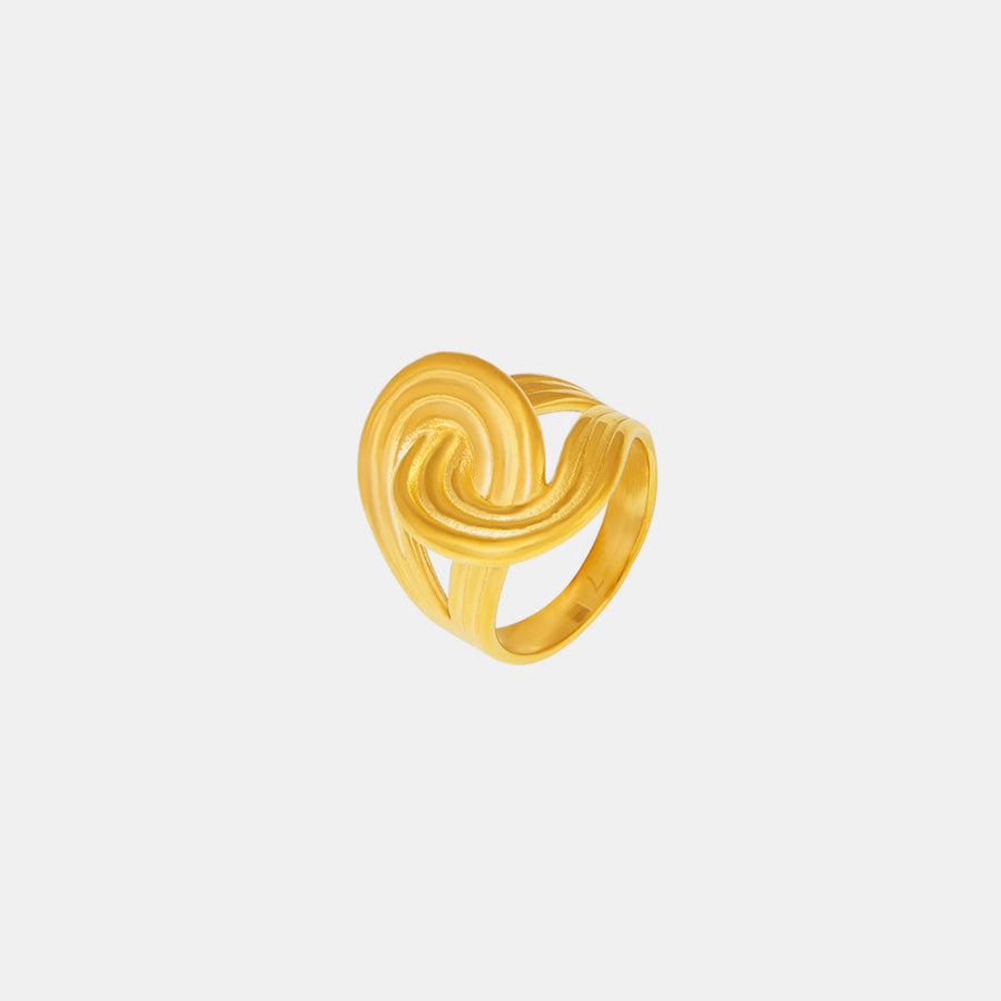 18K Gold-Plated Twisted Ring Apparel and Accessories