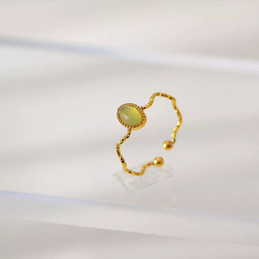18K Gold-Plated Wave Open Ring Style B / One Size Apparel and Accessories