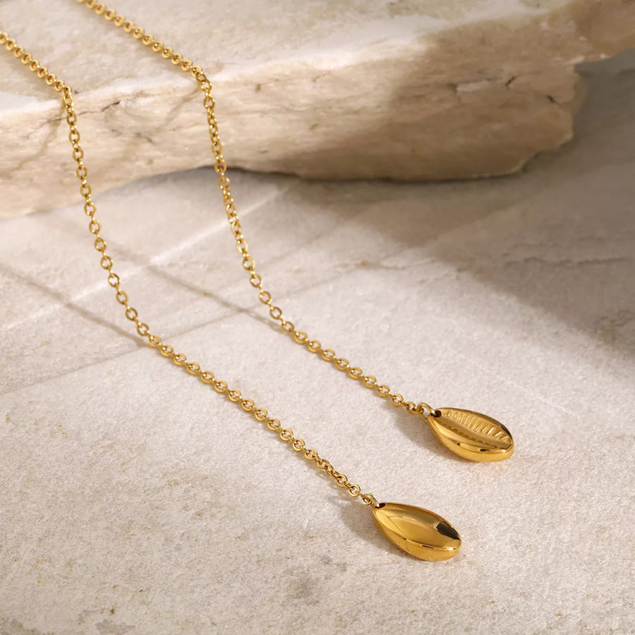 18K Gold-Plated Y-Shaped Necklace Gold / onesize Apparel and Accessories
