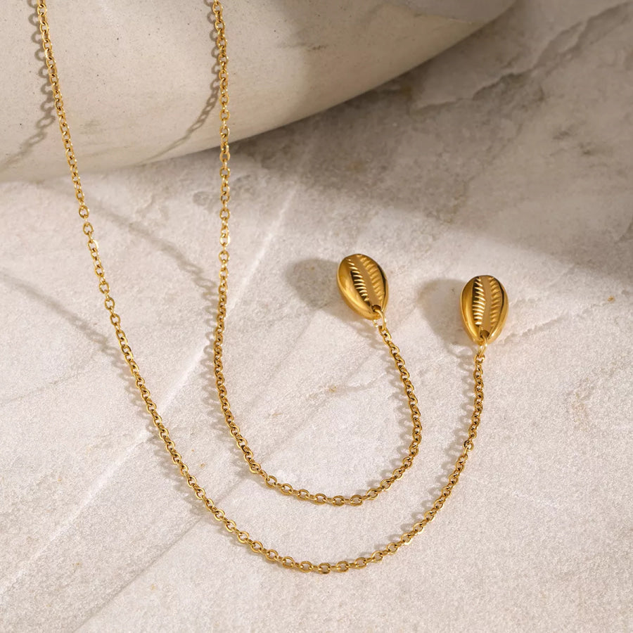 18K Gold-Plated Y-Shaped Necklace Gold / onesize Apparel and Accessories