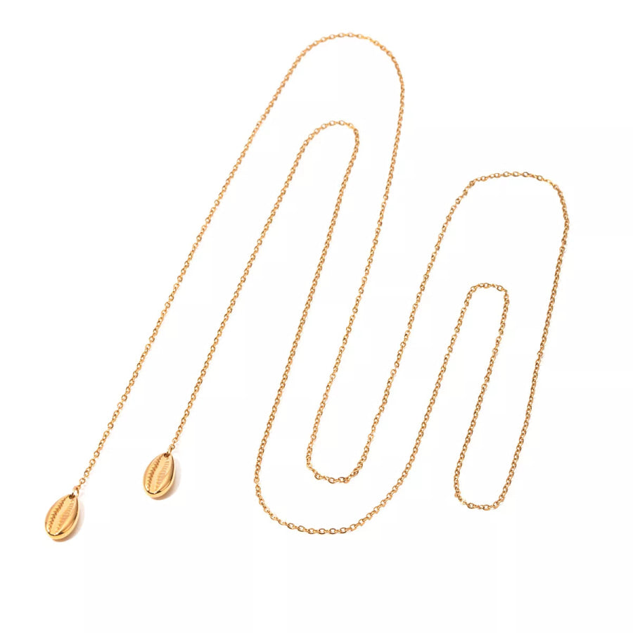 18K Gold-Plated Y-Shaped Necklace Gold / onesize Apparel and Accessories