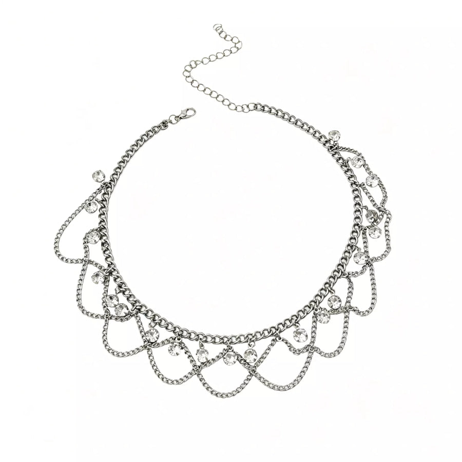 18K Gold-Plated Zircon Chain Necklace Apparel and Accessories