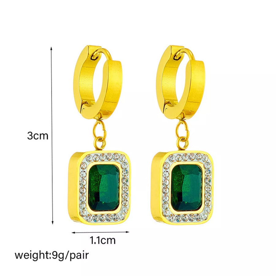 18K Gold-Plated Zircon Necklace & Bracelet and Earrings Jewelry Set Gold / onesize Apparel Accessories