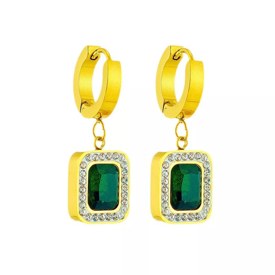 18K Gold-Plated Zircon Necklace & Bracelet and Earrings Jewelry Set Gold / onesize Apparel Accessories