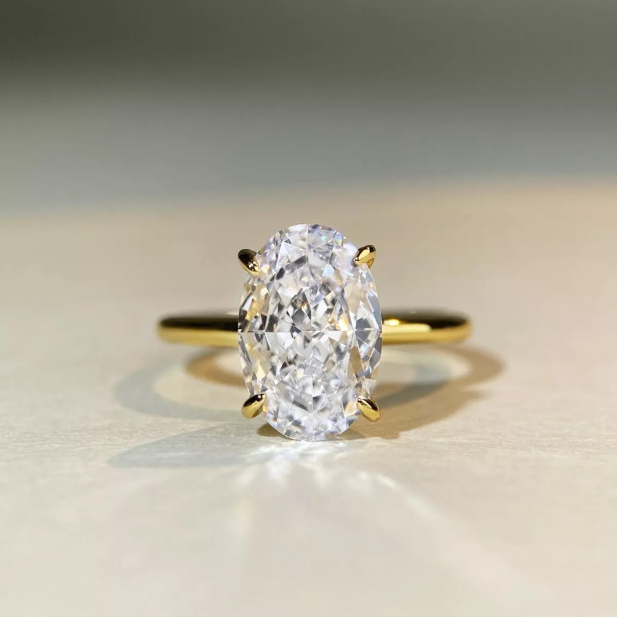 18K Gold-Plated Zircon Ring Apparel and Accessories