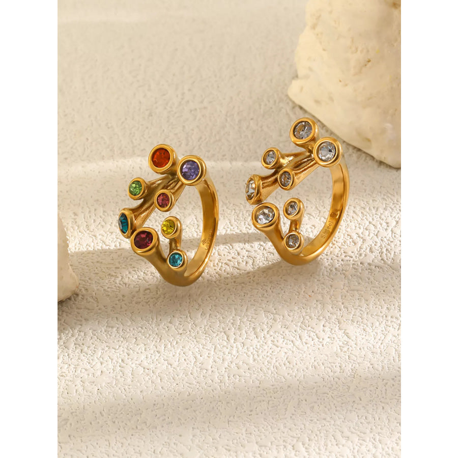 18K Gold-Plated Zircon Ring Apparel and Accessories