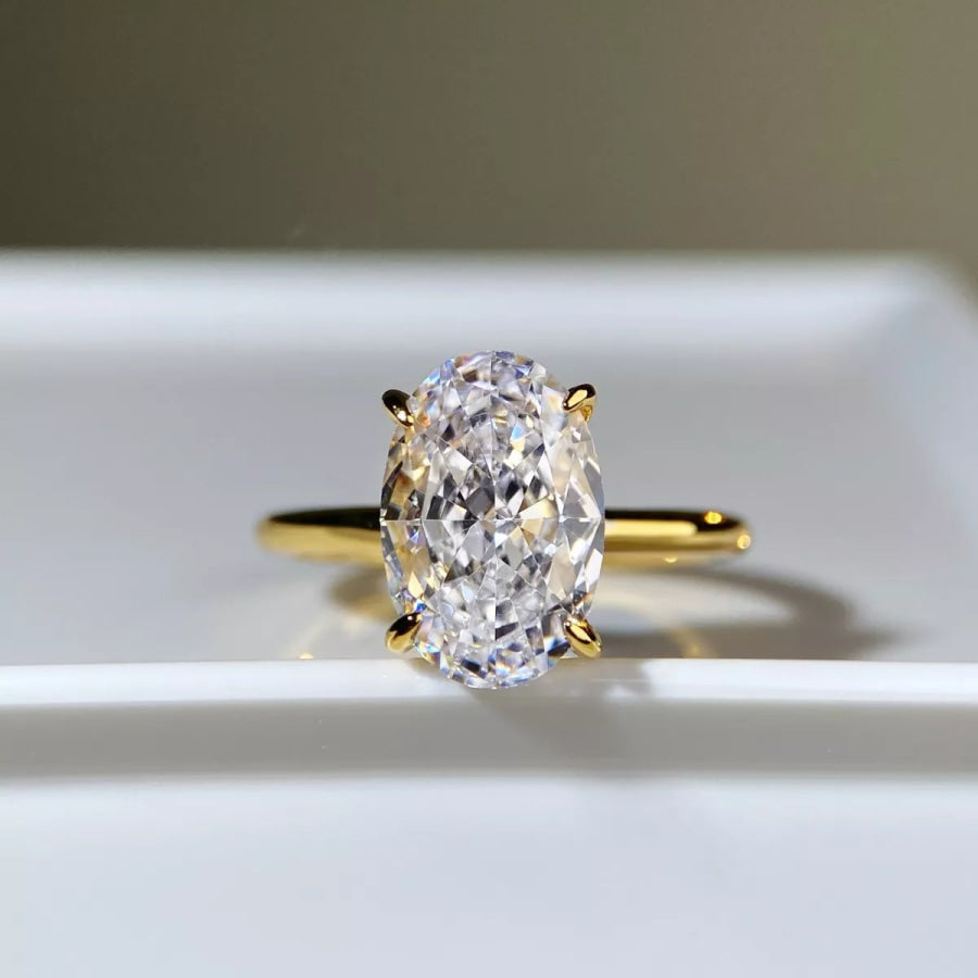 18K Gold-Plated Zircon Ring Apparel and Accessories