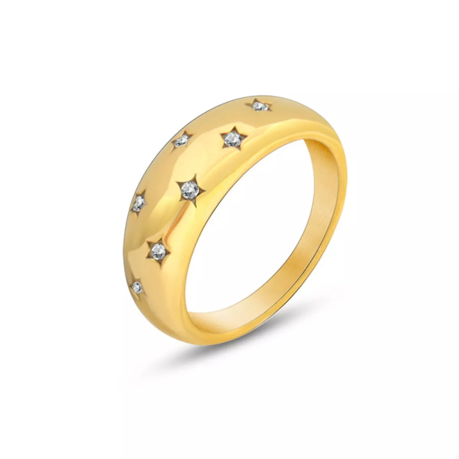 18K Gold-Plated Zircon Ring Apparel and Accessories