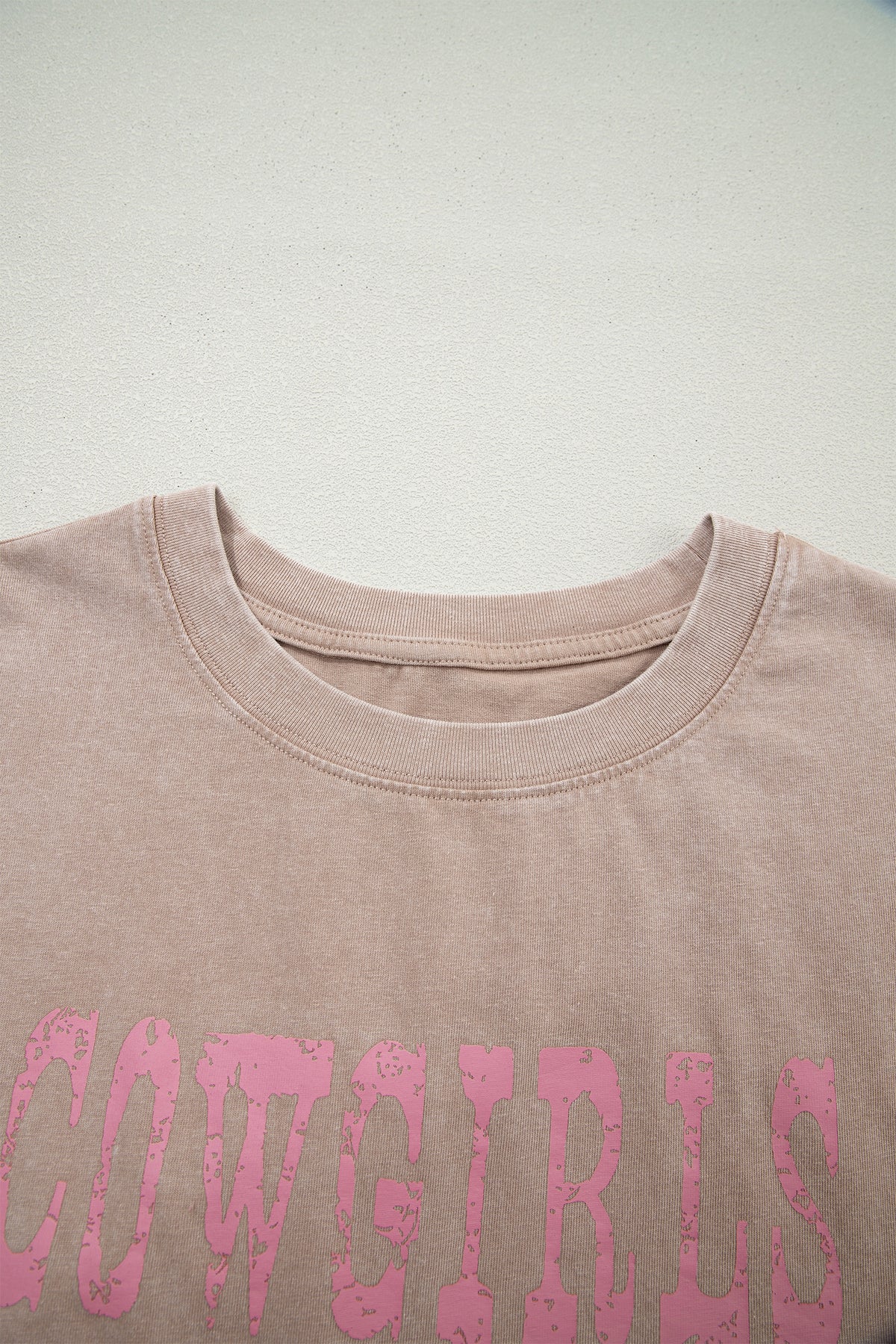 Smoke Gray Cowboy & Beer Western Graphic Mineral Wash Tank Top