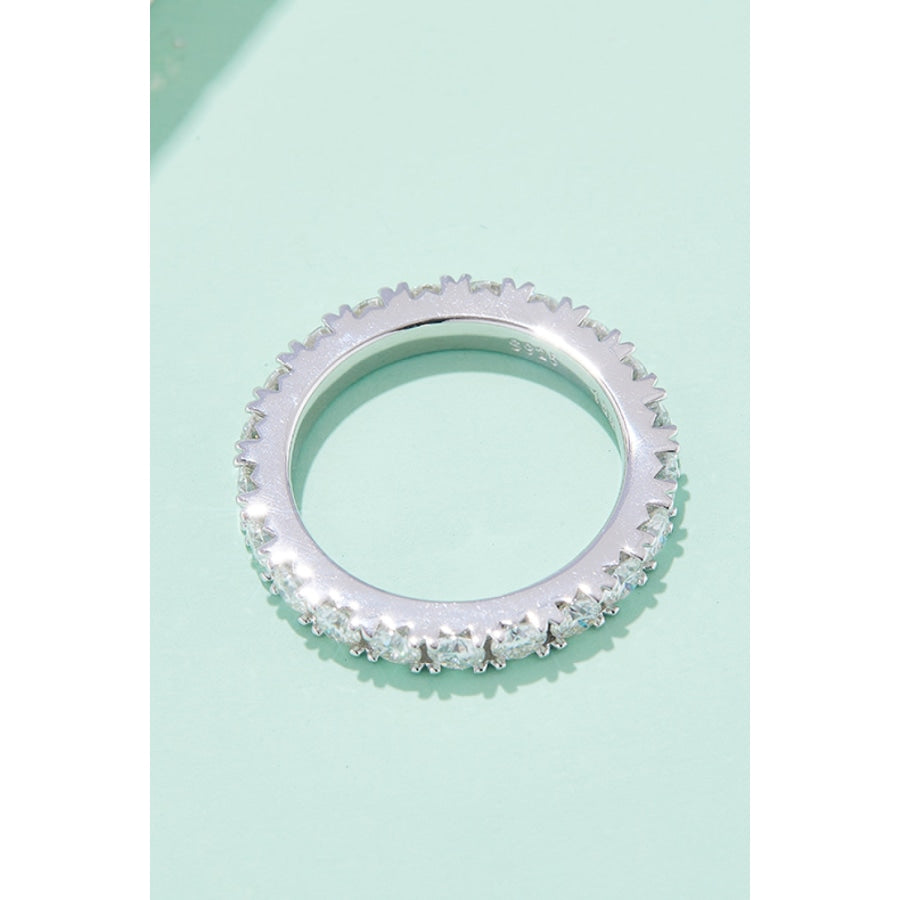 2.3 Carat Moissanite 925 Sterling Silver Eternity Ring