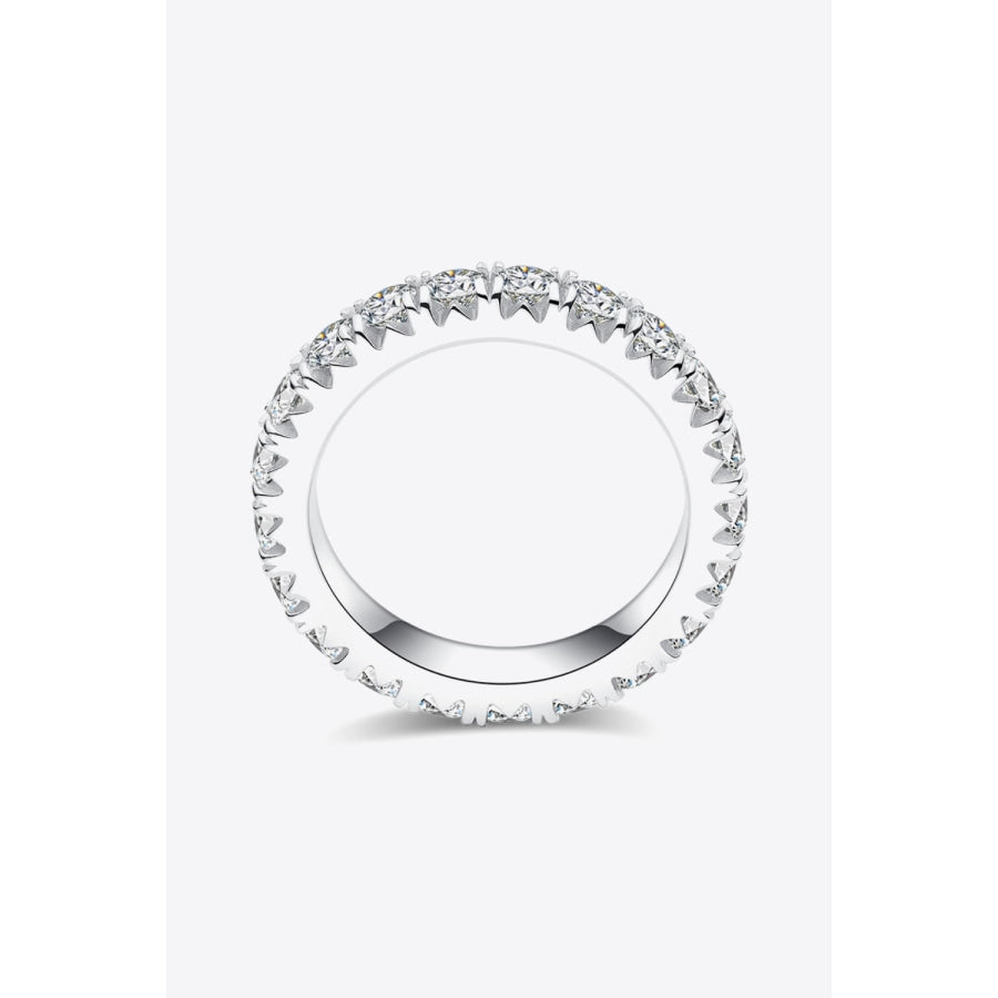 2.3 Carat Moissanite 925 Sterling Silver Eternity Ring