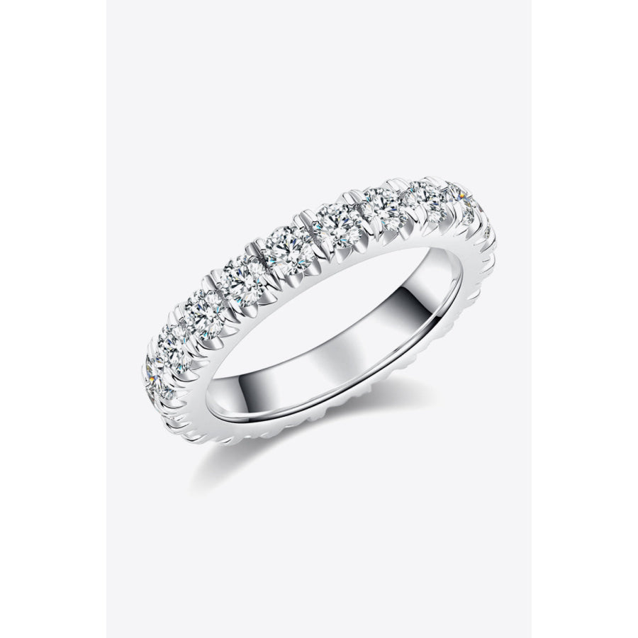 2.3 Carat Moissanite 925 Sterling Silver Eternity Ring