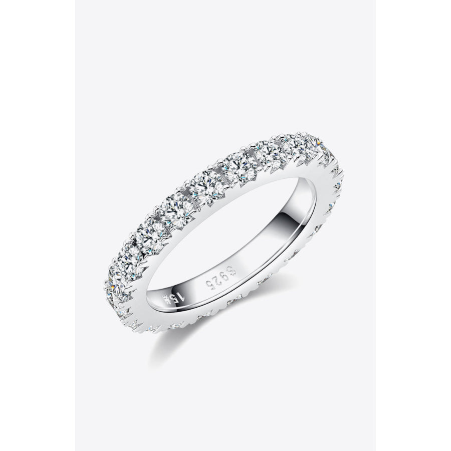 2.3 Carat Moissanite 925 Sterling Silver Eternity Ring