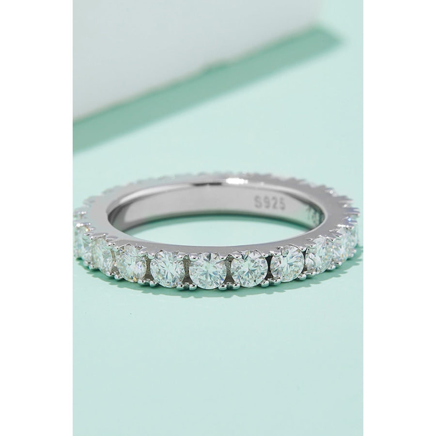 2.3 Carat Moissanite 925 Sterling Silver Eternity Ring