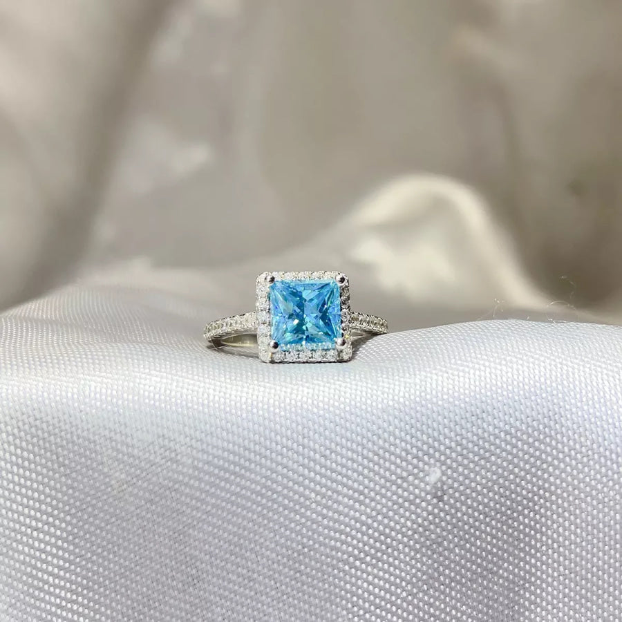 2 Carat 925 Sterling Silver Moissanite Ring Apparel and Accessories