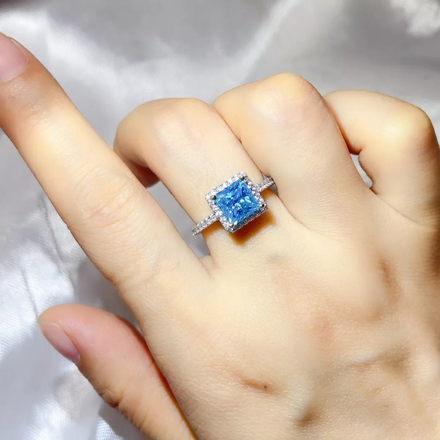 2 Carat 925 Sterling Silver Moissanite Ring Apparel and Accessories