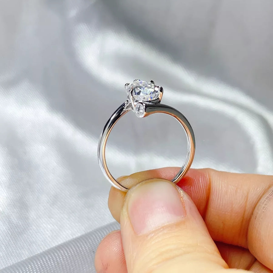 2 Carat 925 Sterling Silver Moissanite Ring Apparel and Accessories