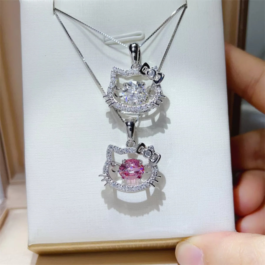 2 Carat Moissanite 925 Sterling Pendant Silver Apparel and Accessories