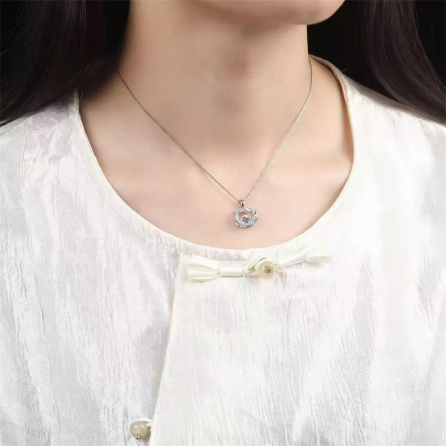 2 Carat Moissanite 925 Sterling Pendant Silver Apparel and Accessories