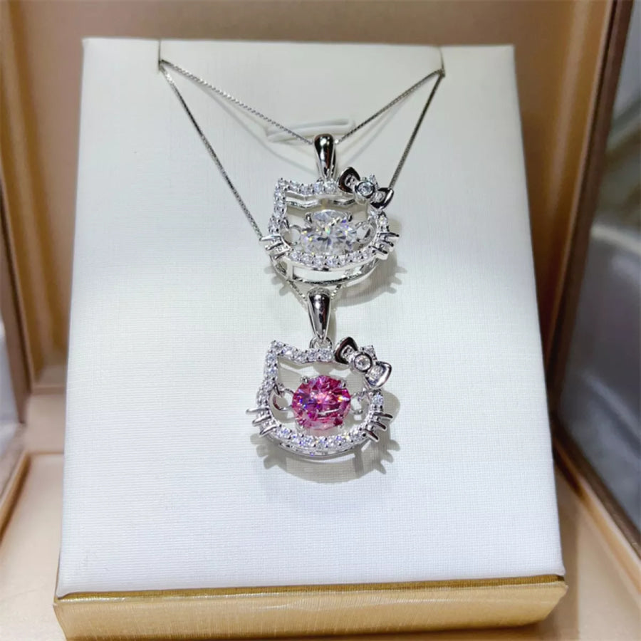 2 Carat Moissanite 925 Sterling Pendant Silver Apparel and Accessories