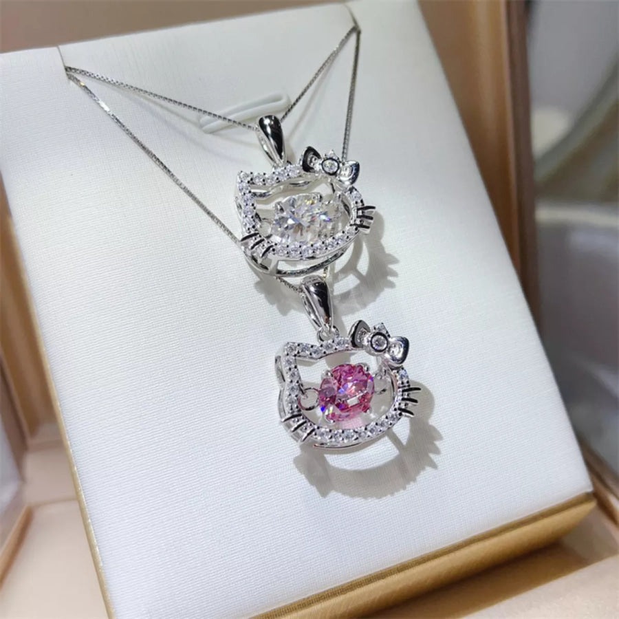 2 Carat Moissanite 925 Sterling Pendant Silver Apparel and Accessories