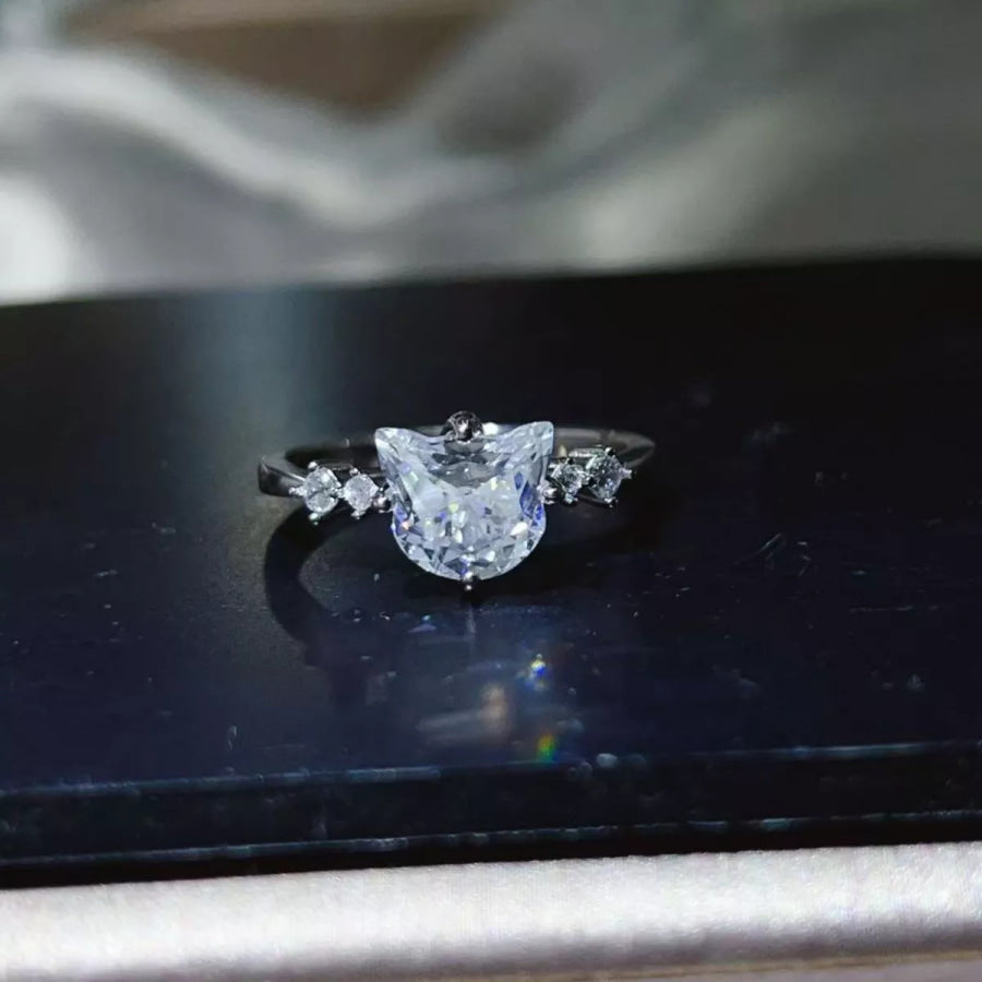 2 Carat Moissanite 925 Sterling Silver Ring Apparel and Accessories