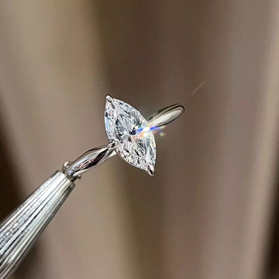 2 Carat Moissanite 925 Sterling Silver Ring Apparel and Accessories