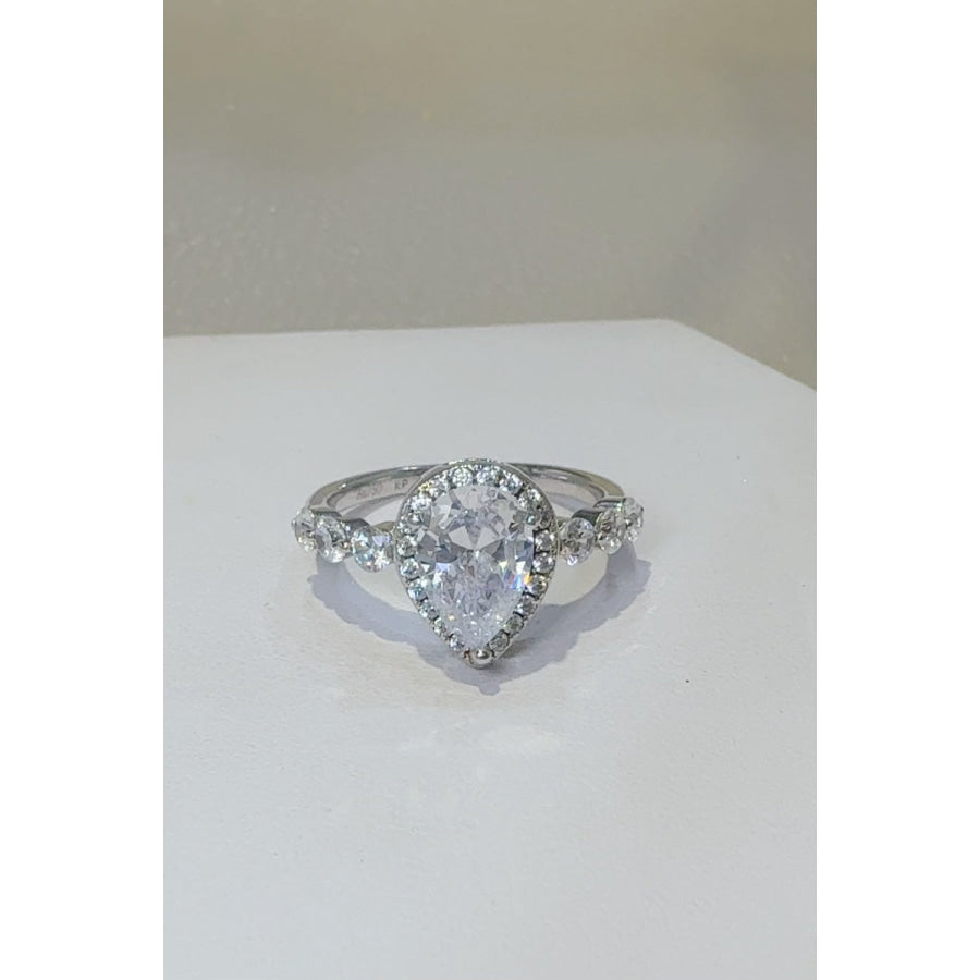 2 Carat Moissanite 925 Sterling Silver Ring Apparel and Accessories