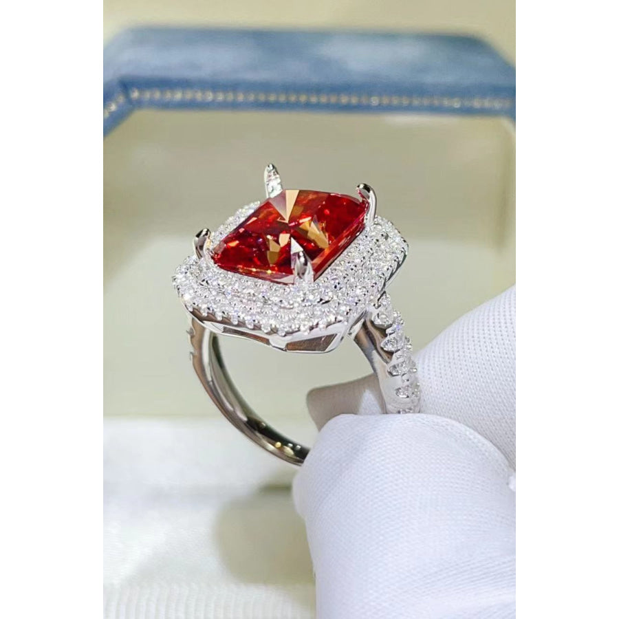 2 Carat Moissanite 925 Sterling Silver Ring Scarlet / 5 Apparel and Accessories