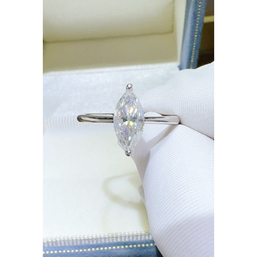 2 Carat Moissanite 925 Sterling Silver Ring Apparel and Accessories