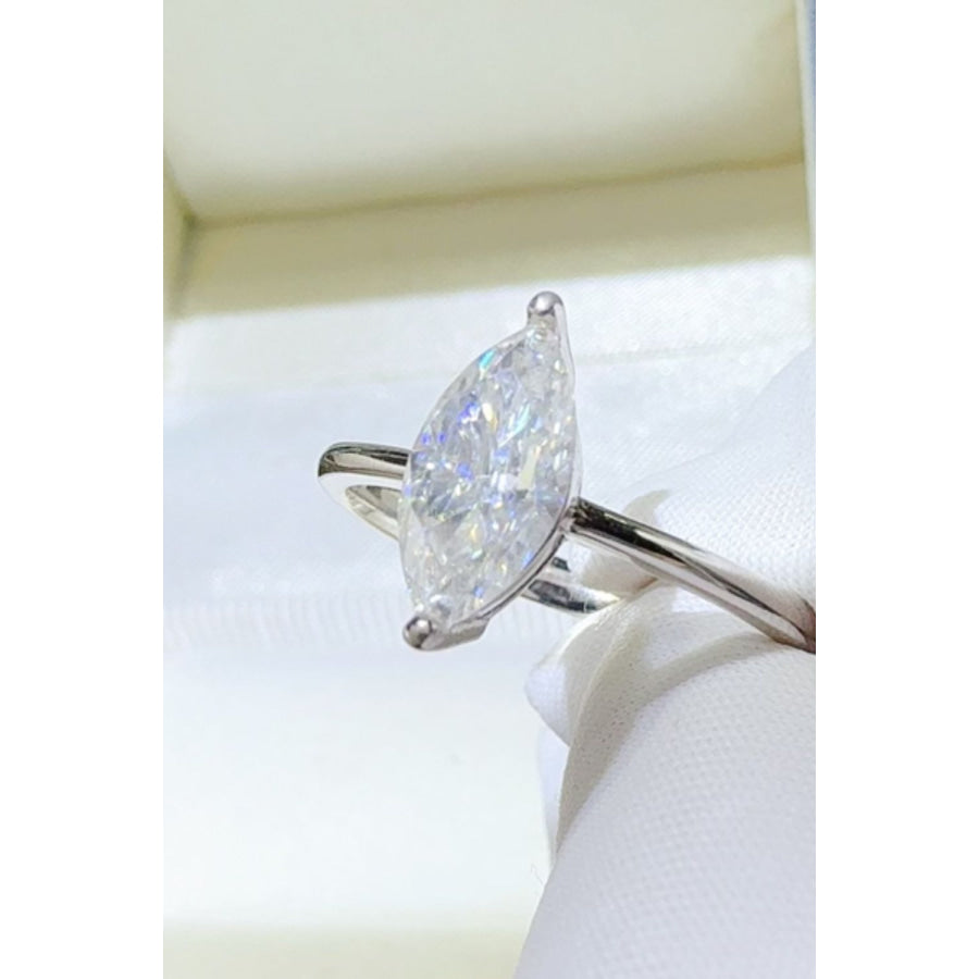 2 Carat Moissanite 925 Sterling Silver Ring Apparel and Accessories