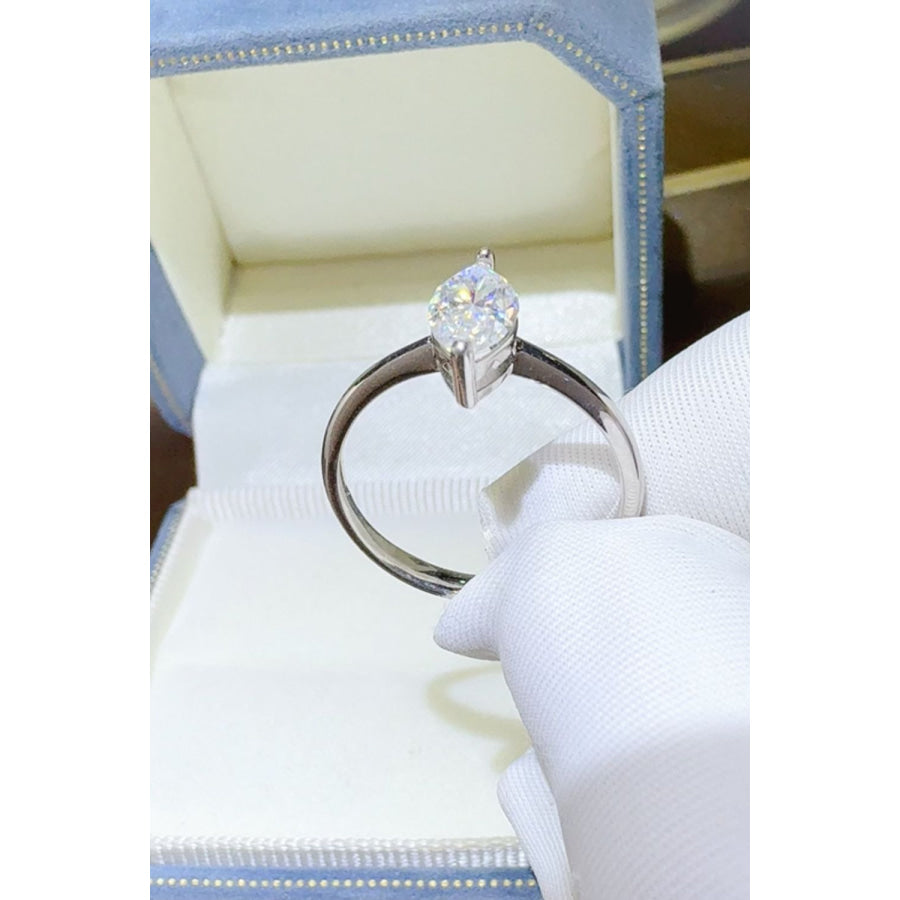 2 Carat Moissanite 925 Sterling Silver Ring Apparel and Accessories