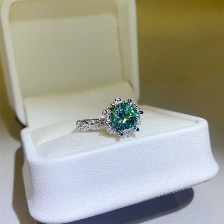 2 Carat Moissanite 925 Sterling Silver Ring Apparel and Accessories