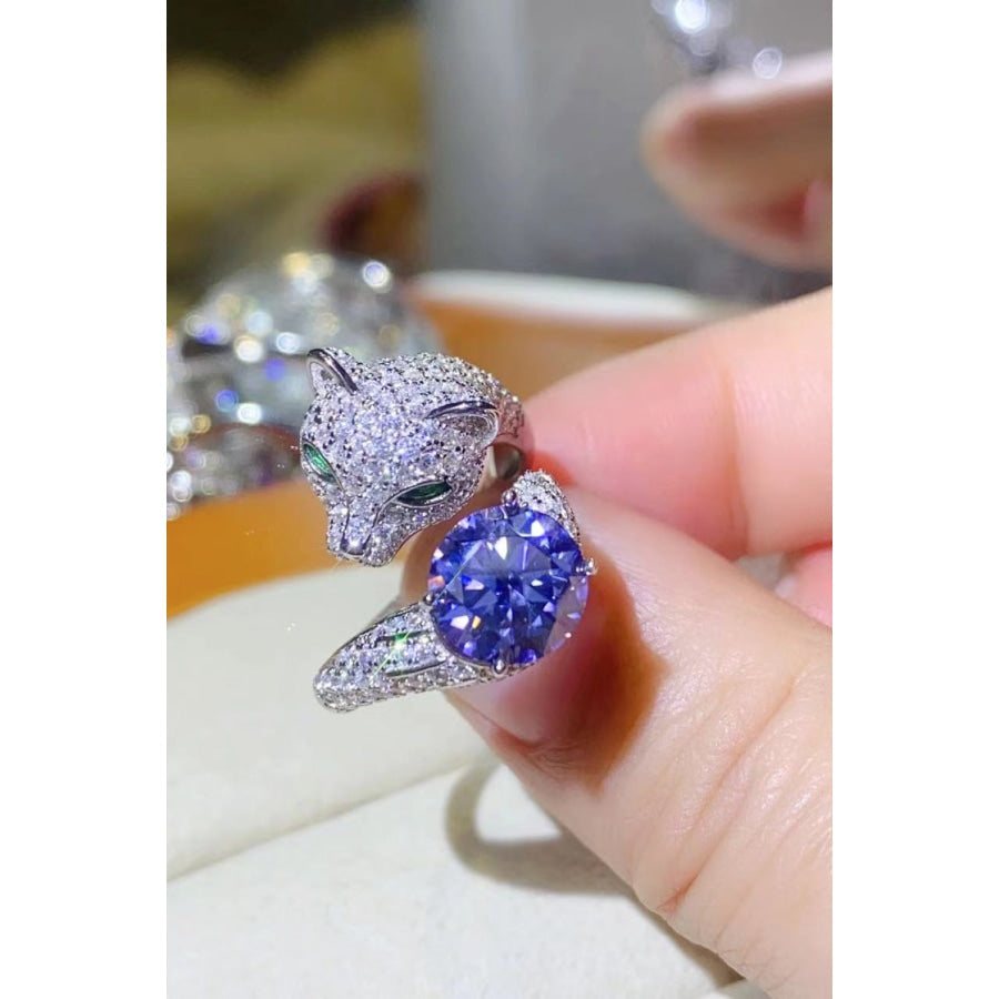 2 Carat Moissanite Adjustable Animal Bypass Ring