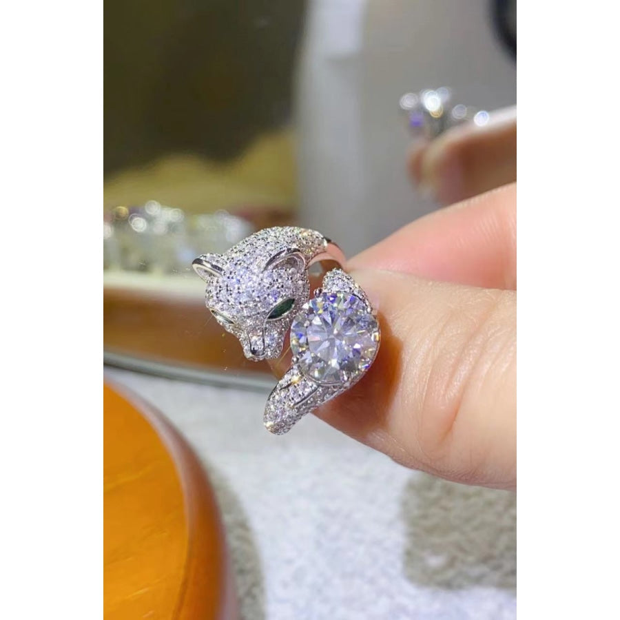 2 Carat Moissanite Adjustable Animal Ring