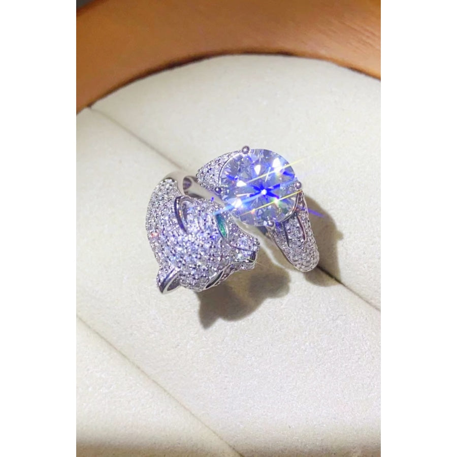 2 Carat Moissanite Adjustable Animal Ring