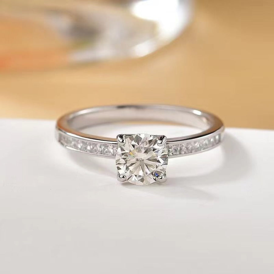 2 Carat Moissanite Zircon 925 Sterling Silver Ring Apparel and Accessories